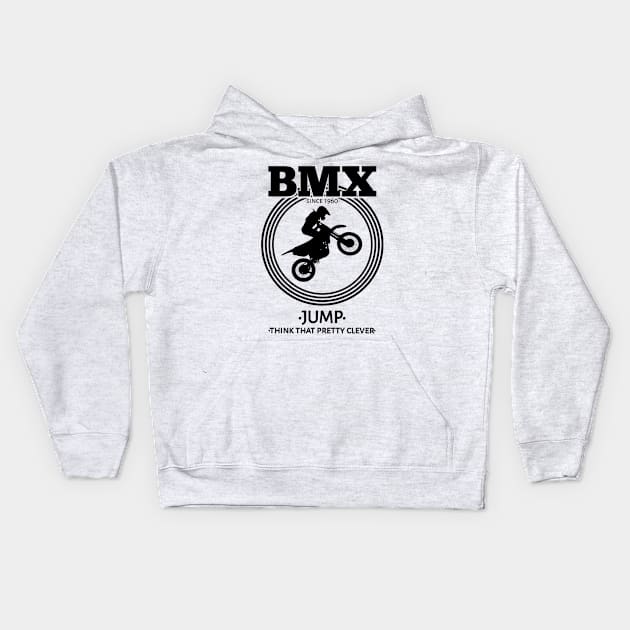 BMX Jump Kids Hoodie by radeckari25